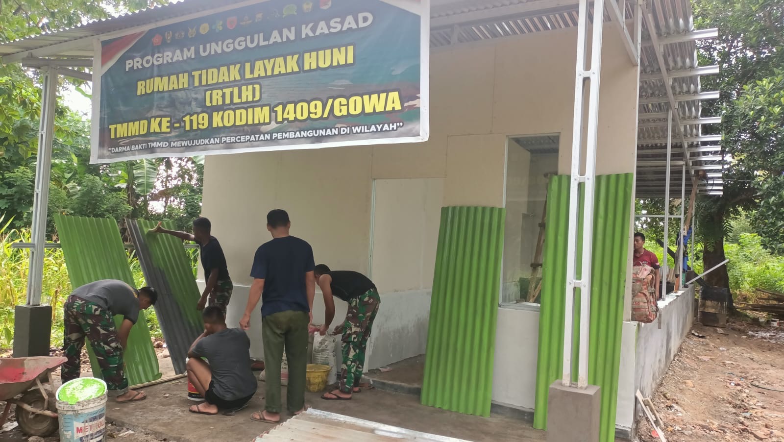 Kebut Pembangunan RTLH, Satgas TMMD 119 Kodim 1409 Gowa Terus Berkarya