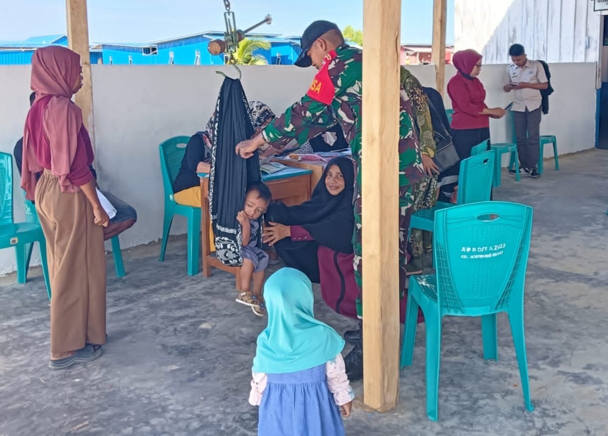 Peduli Stunting, Babinsa Lakukan pendampingan Layanan Posyandu