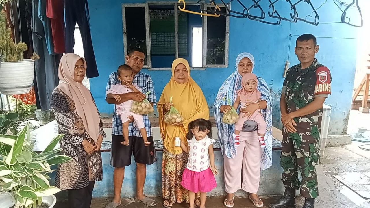 Babinsa Kodim 1404/Pinrang Laksanakan Pendampingan Kesehatan Cegah Stunting