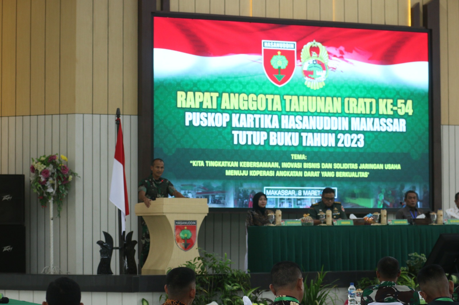 Kasdam XIV/Hsn Memimpin RAT Ke-54 Puskop Kartika Hasanuddin Makassar dan Tutup Buku Tahun 2023