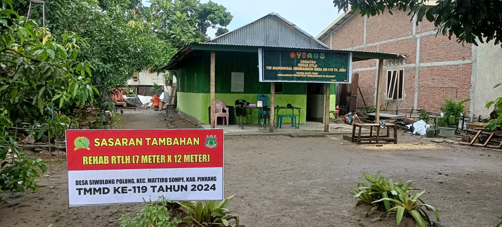 Rehab Rumahnya Sudah Capai 90%, Ibu Sudarmi Berterimakasih Pada Satgas TMMD Ke-199 Kodim 1404/Pinrang