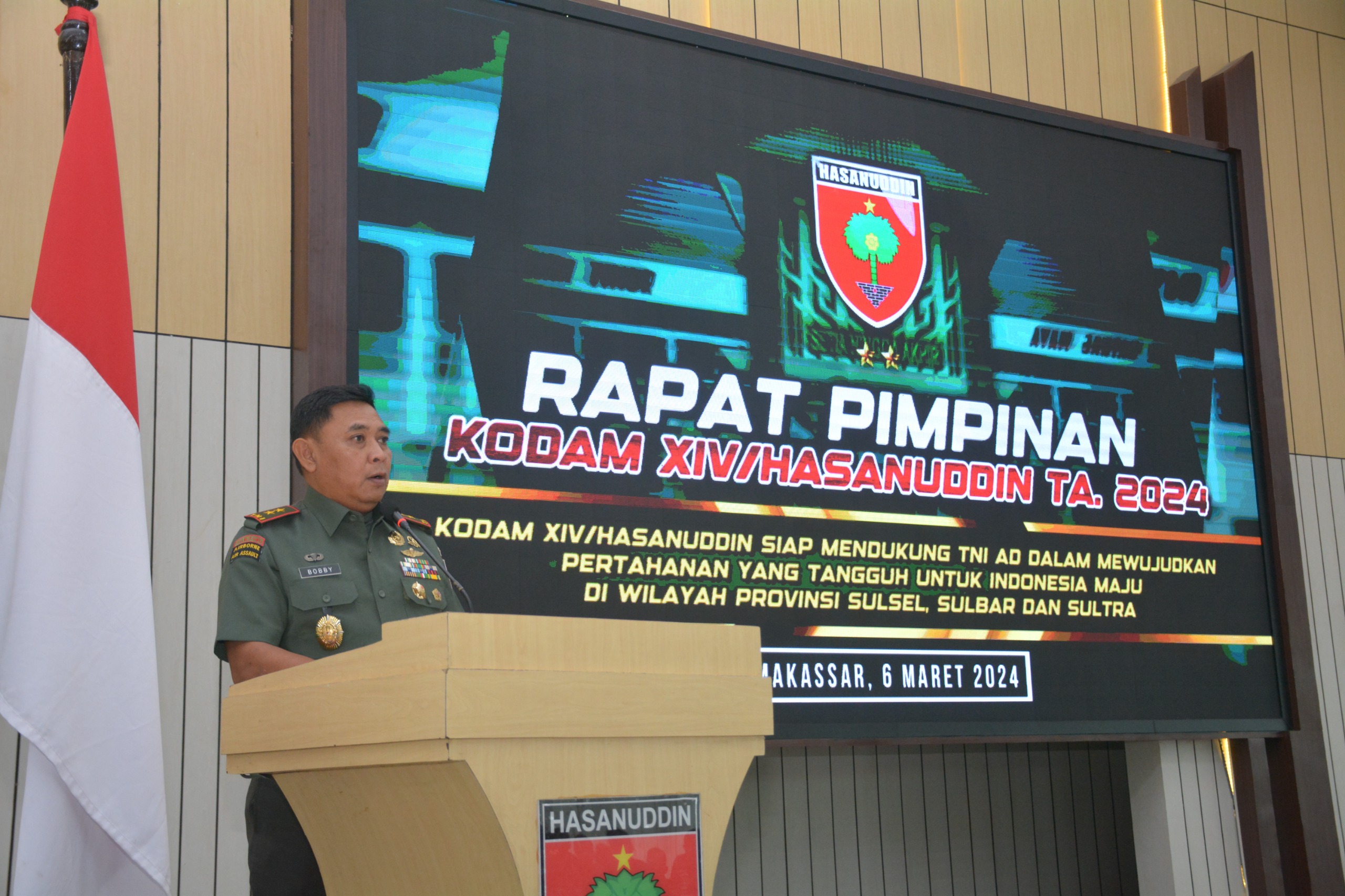 Pangdam XIV/Hsn Memimpin Rapim Kodam TA. 2024