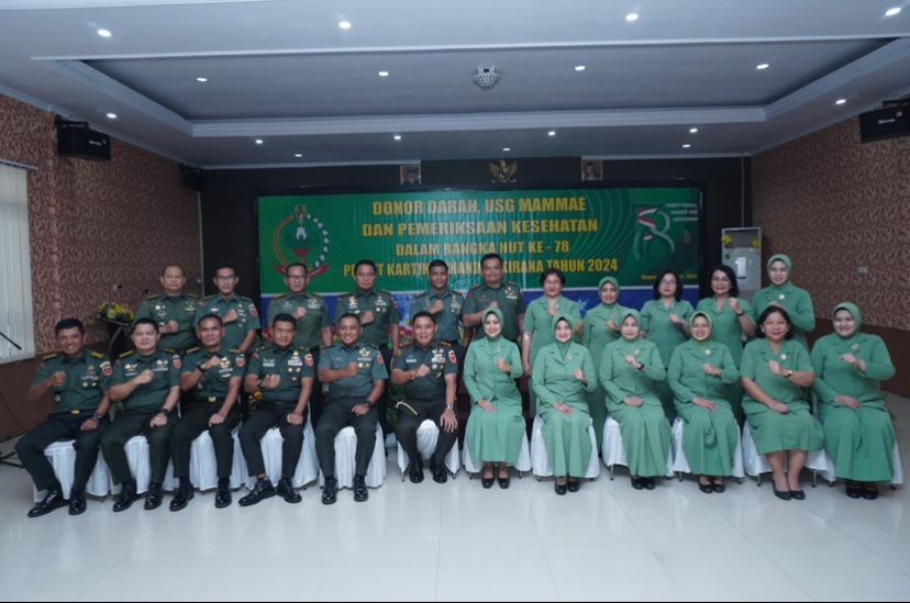 Pangdam XIV/Hsn Melaksanakan Donor Darah Dalam Rangka HUT Ke-78 Persit KCK Tahun 2024