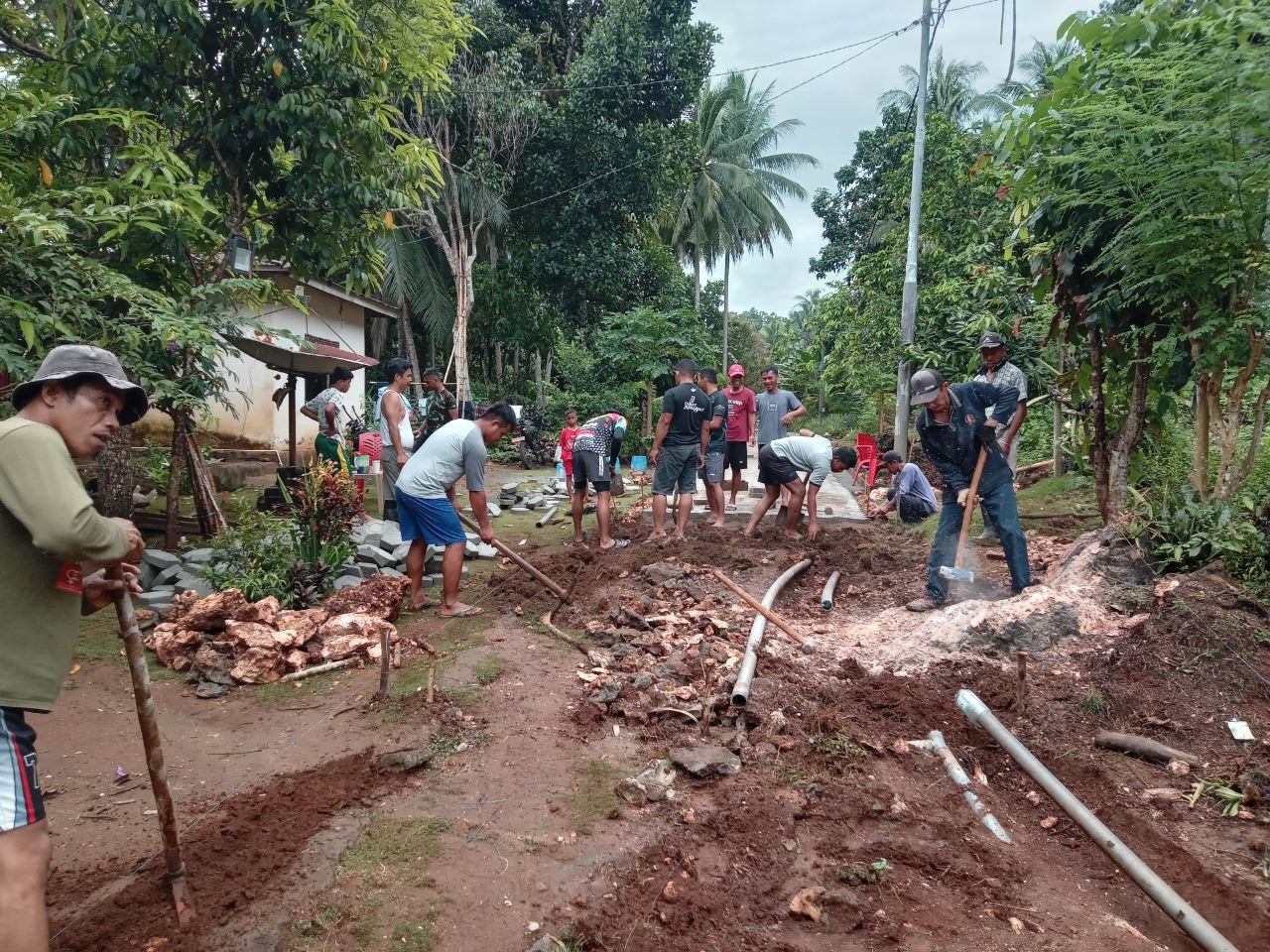Hari ke-18 pelaksanaan TMMD Ke-119 Kodim 1418/Mamuju menunjukan progress perubahan yang signifikan