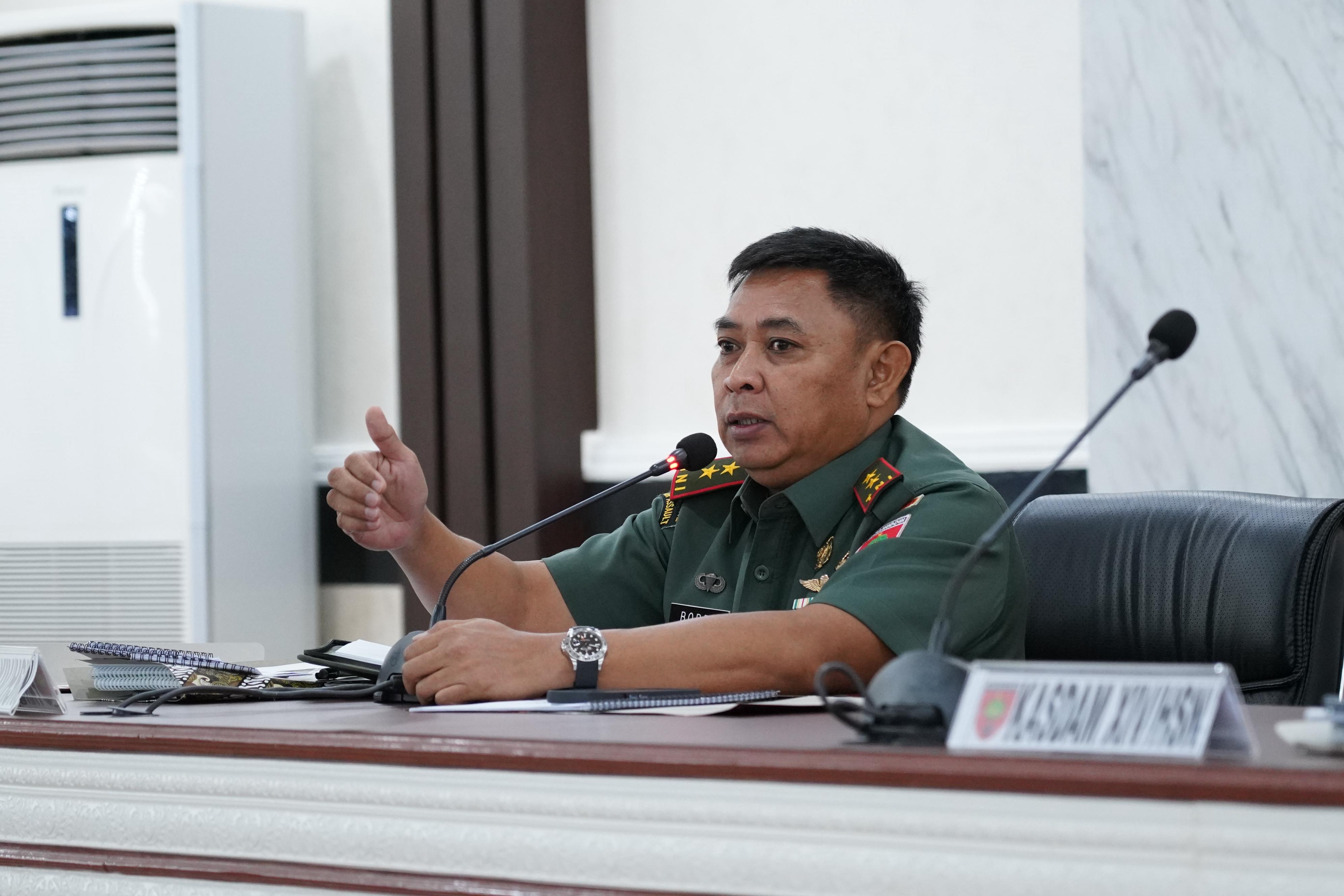 Pangdam XIV/Hsn Memimpin Rakor Opla Rawa dan Pompanisasi Guna Memajukan Sektor Pertanian dan Ketahanan Pangan Nasional