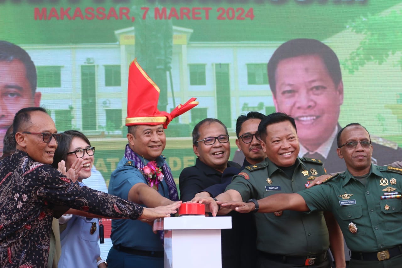 Kakumdam XIV/Hsn Mewakili Pangdam Menghadiri Peresmian Gedung Otmilti IV Makassar
