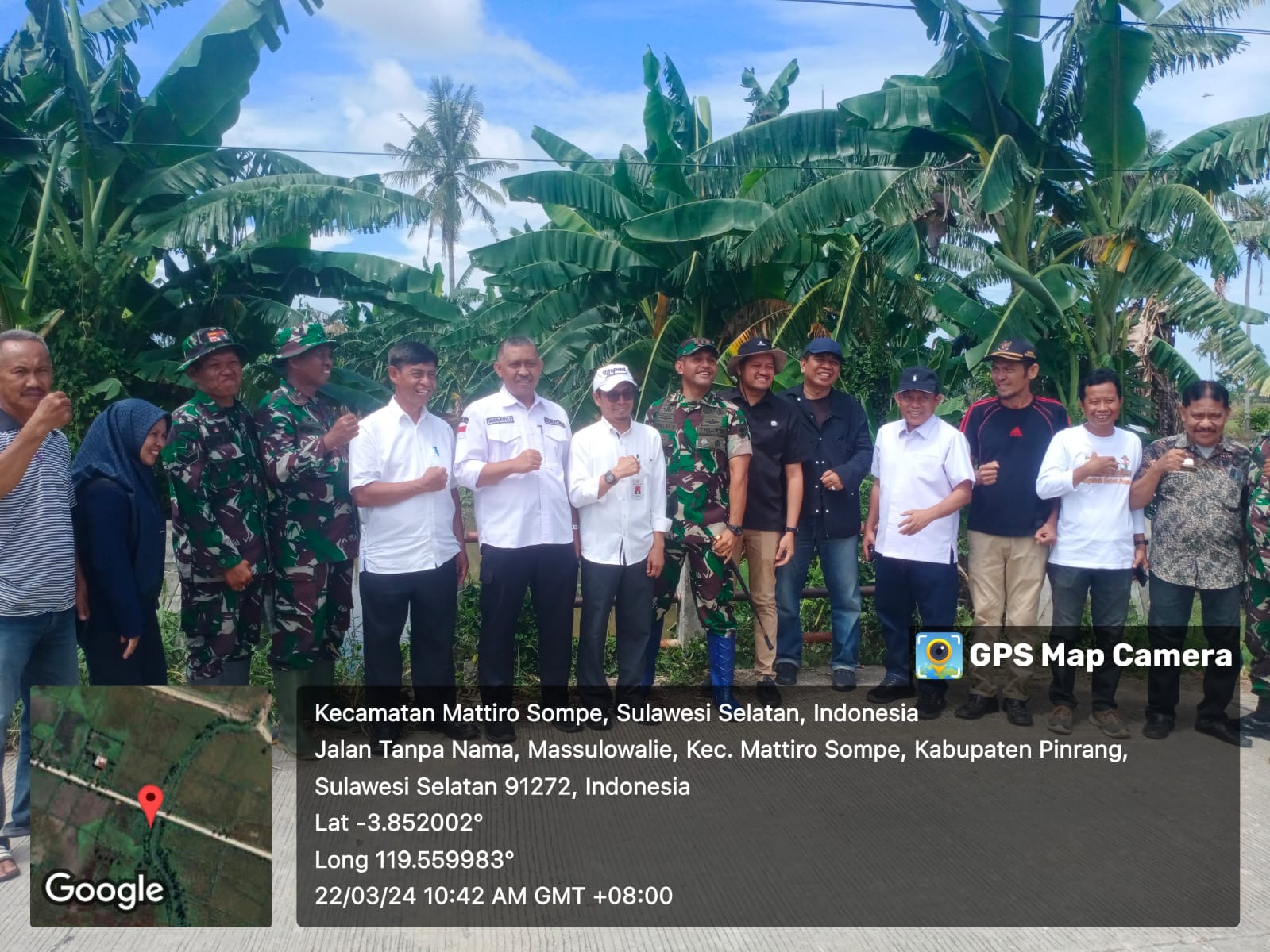 Dandim 1404/Pinrang Dampingi Tim Kementan RI Tinjau Lokasi Program Optimalisasi Lahan Rawa di Kec. Mattiro Sompe dan Kecamatan Suppa