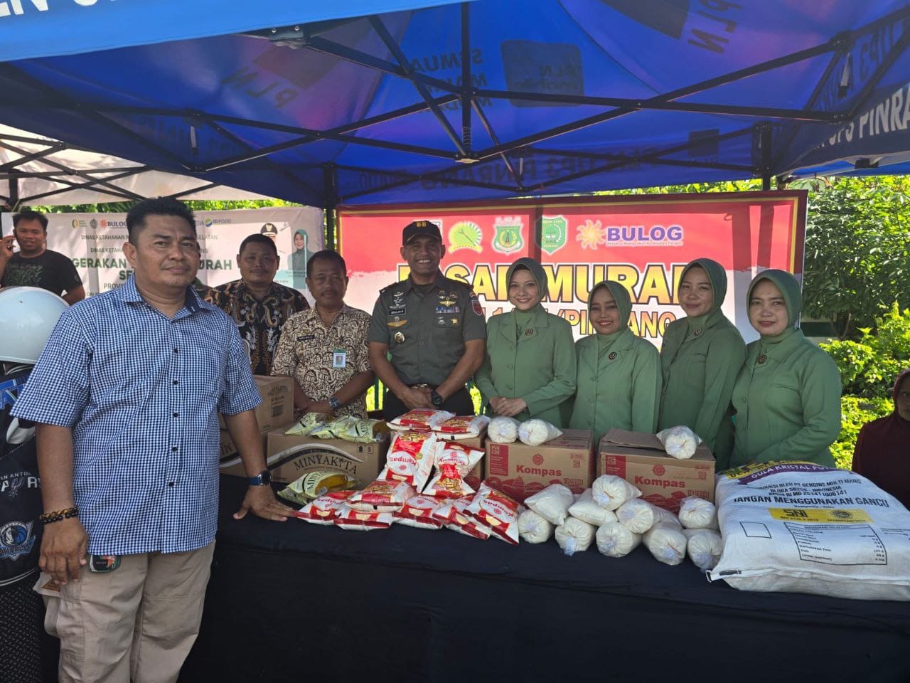 Dandim 1404/Pinrang Pantau Pelaksanaan Gerakan Pangan Murah Serentak