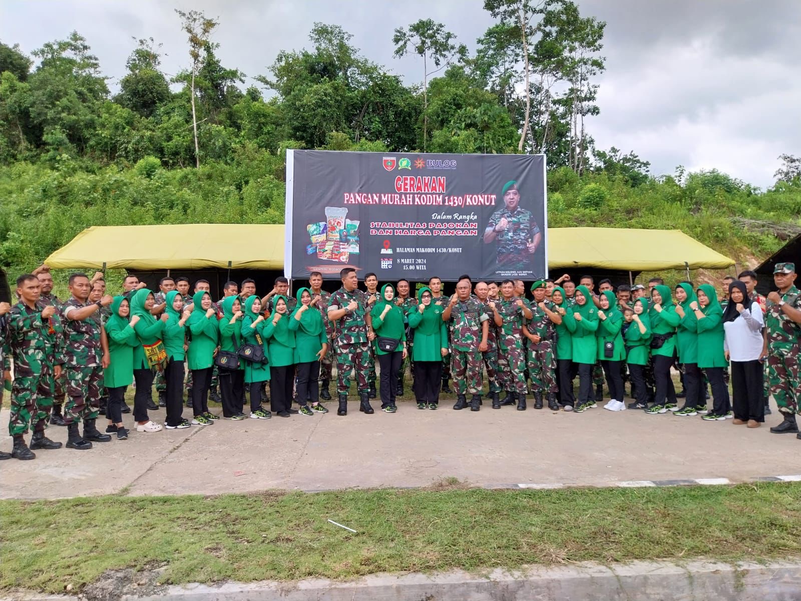 Kodim 1430/Konawe Utara Laksanakan Gerakan Pangan Murah