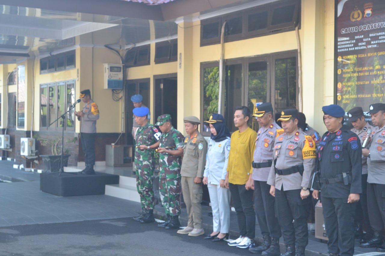 Dandim 1405/Parepare beserta jajaranya ikut serta dalam Apel Operasi Keselamatan Pallawa-2024