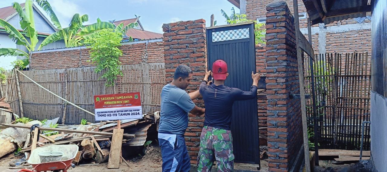 TMMD ke-119 Kodim 1404/Pinrang Laksanakan Pembangunan MCK
