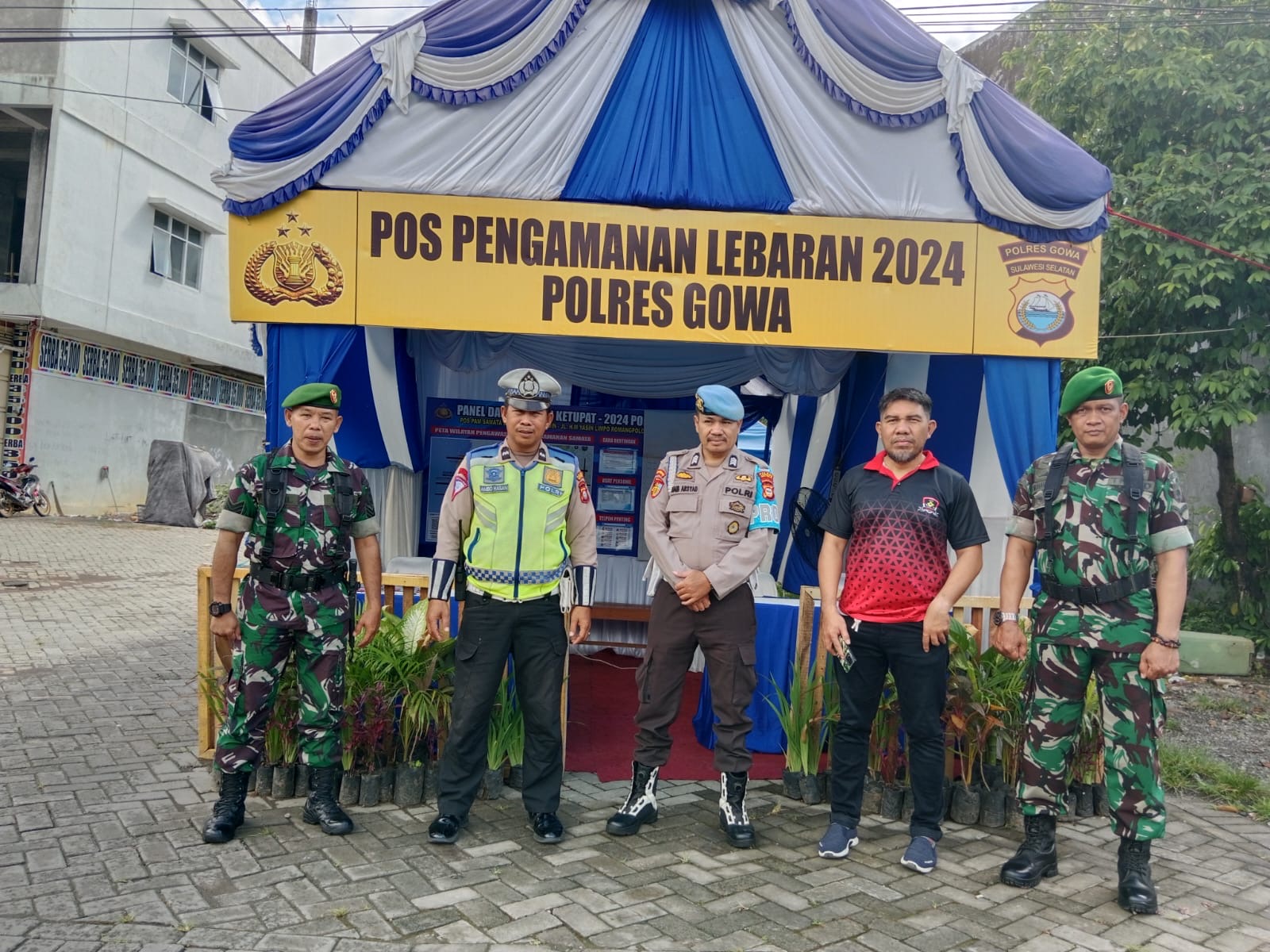 Sinergitas TNI-POLRI Amankan Arus Mudik Lebaran di Wilayah Kab. Gowa