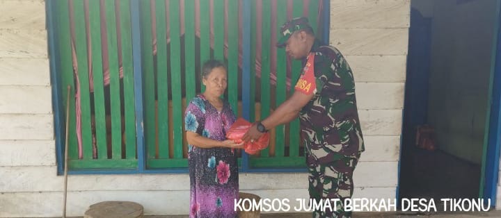 Jumat berkah,Koramil 1412-02/Wundulako Bagikan Nasi Dos Di Sejumlah Rumah Warga