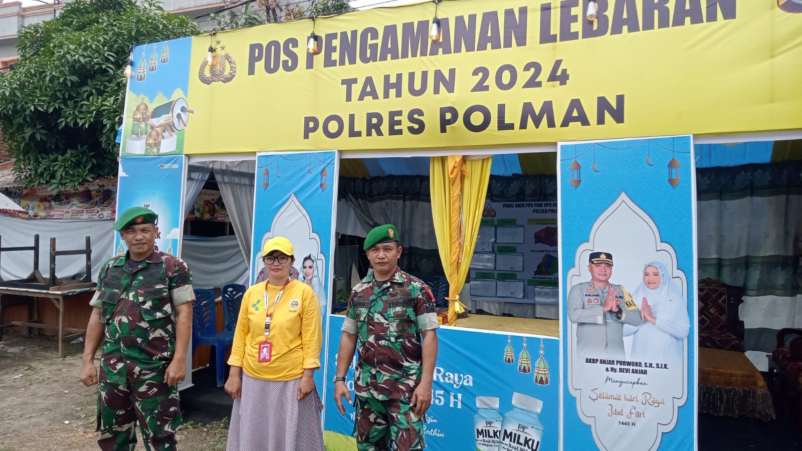 Antisipasi Keamanan, Babinsa Kodim Polman Siaga PAM Idul Fitri