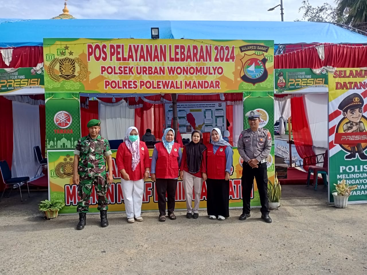 2 Hari Usai Lebaran, Anggota Kodim Polman Pantau Arus Balik Mudik Lebaran