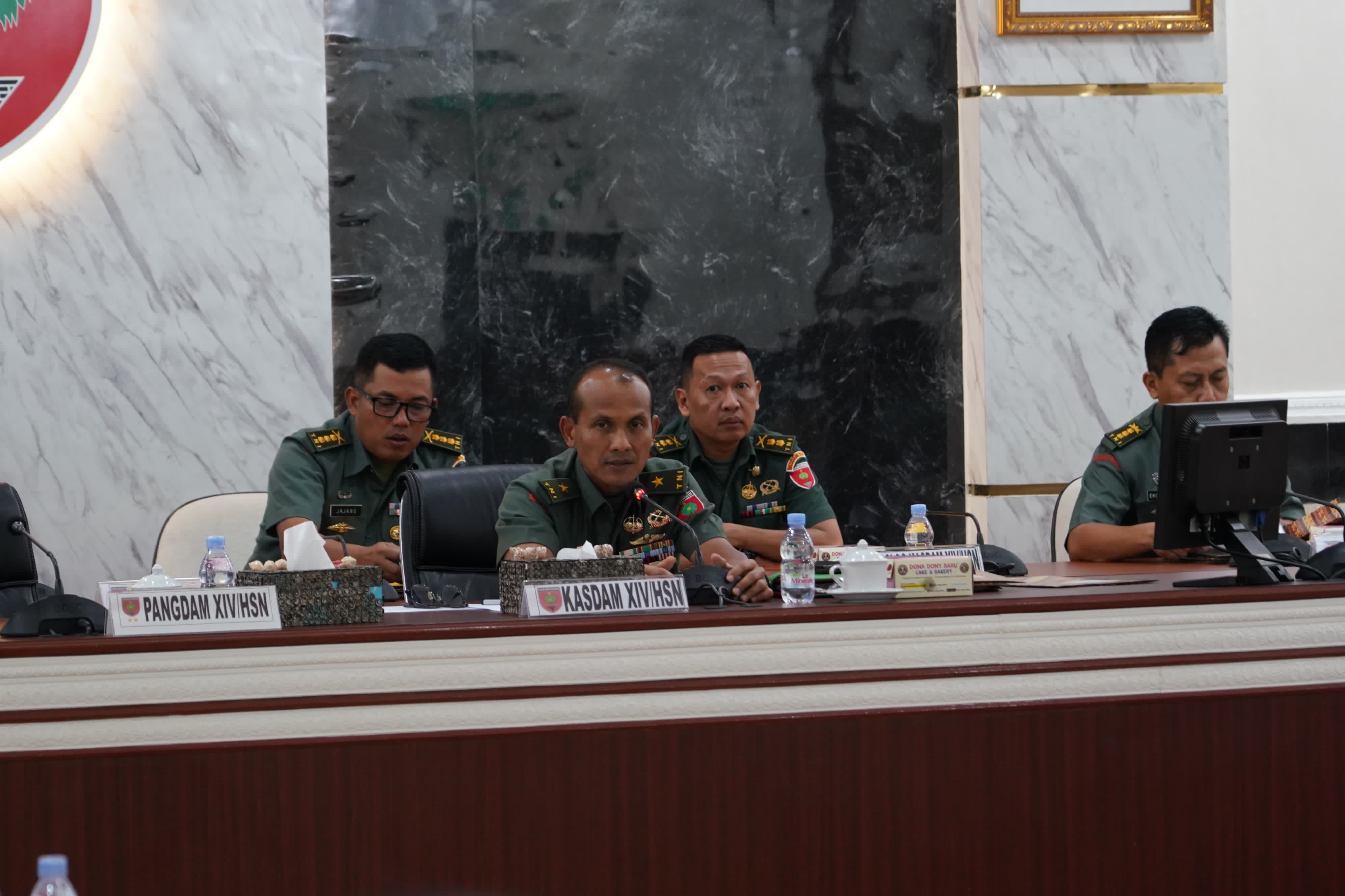 Kasdam Mewakili Pangdam Menerima Paparan Kesiapan TMMD Ke-120 dan LKJ TA 2024