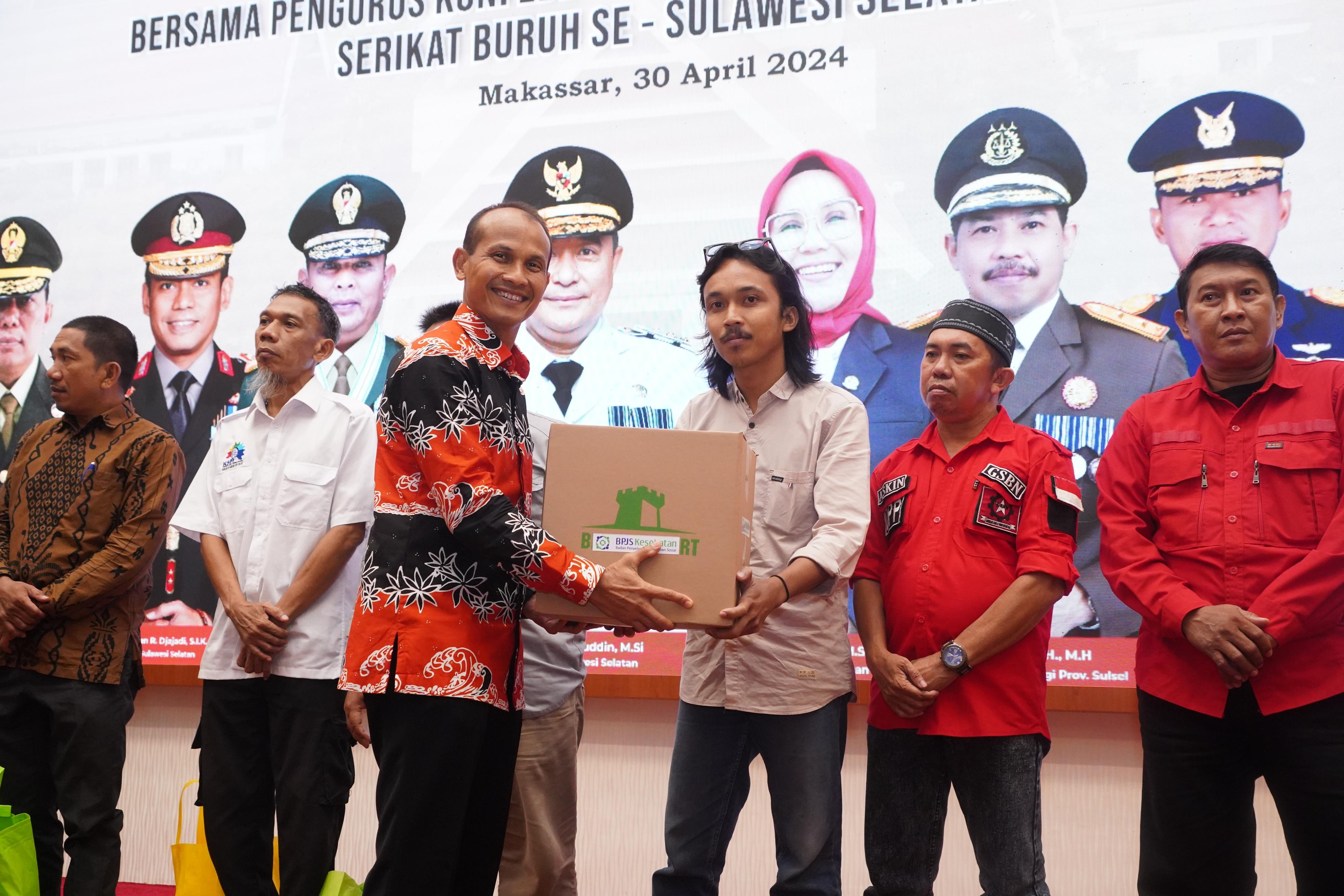 Mewakili Pangdam, Kasdam XIV/Hsn dan Unsur Forkopimda Sulsel Silaturahmi Bersama Pengurus Konfederasi dan Federasi Serikat Pekerja Se-Sulsel