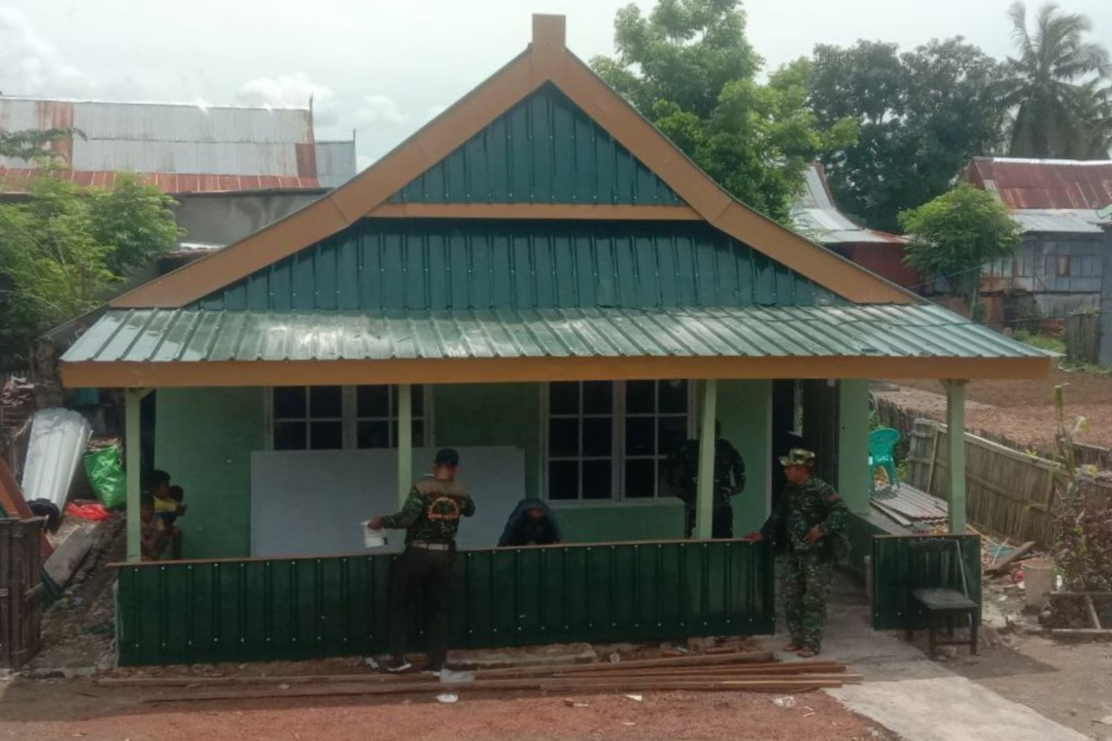 Sesuai Target, Progres Rehab Rumah Tidak layak Huni Milik Purnawirawan TNI-AD Wilayah Kodim 1425 Jeneponto Capai 100 Persen