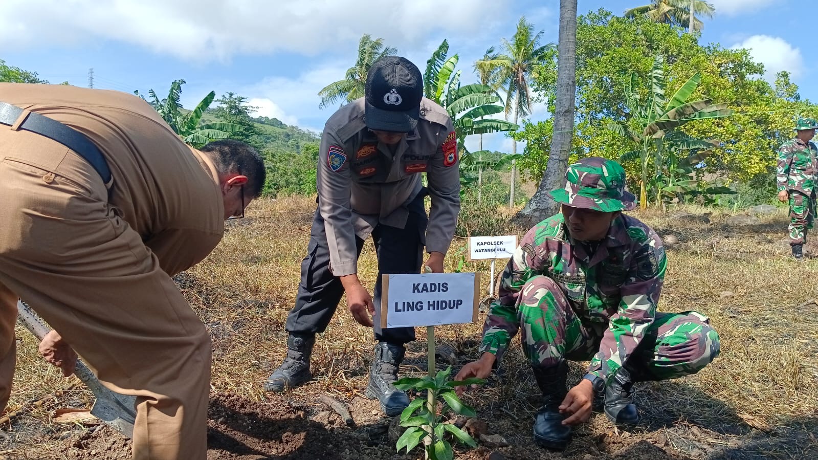 Sambut Hut Kodam XIV/Hsanuddin Ke-67 Kodim 1420/Sidrap Gelar Penghijauan