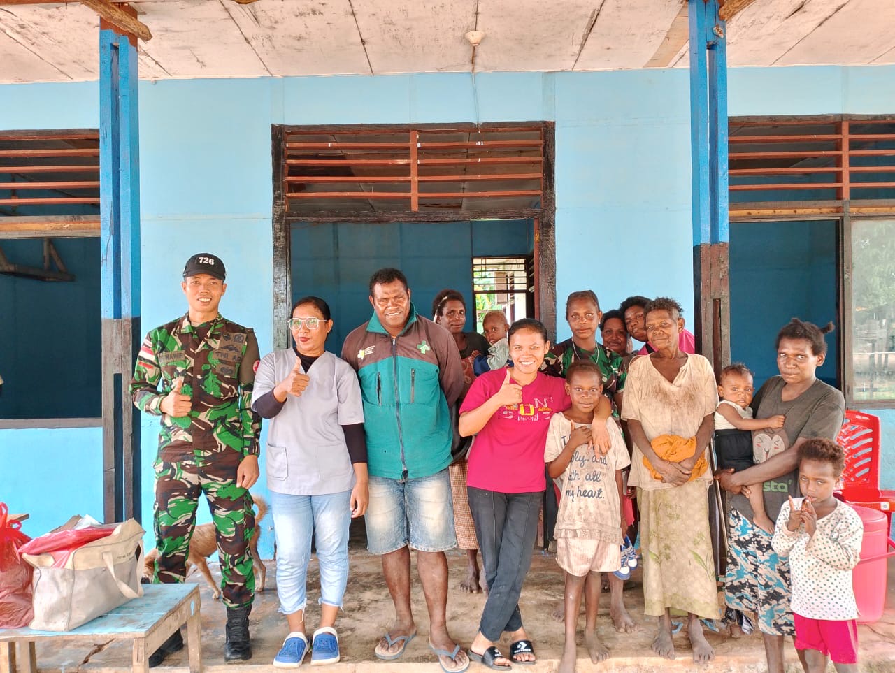 Sebagai Bakti TNI di Daerah Penugasan, Satgas Pamtas Yonif 726/Tml Masif Lakukan Kegiatan Yankes di Perbatasan RI-PNG