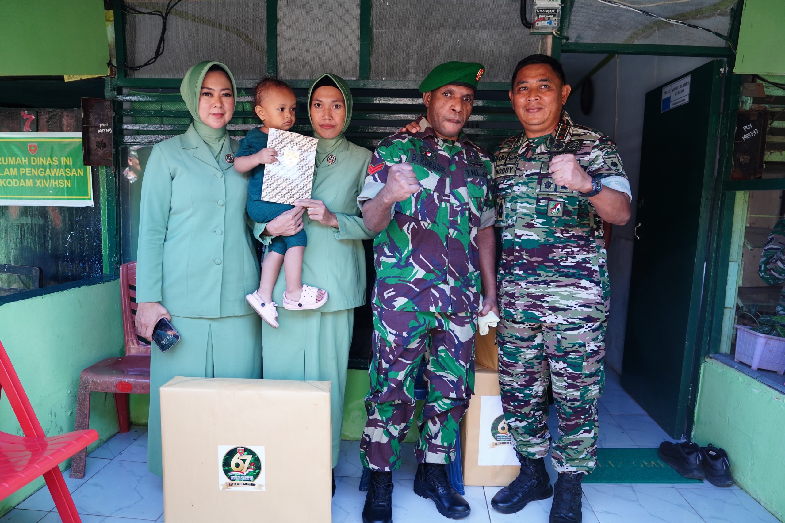 Peduli Berbagi, Momen Peringatan Hari Ulang Tahun ke-67, Kodam XIV/Hasanuddin Gelar Kegiatan Anjangsana