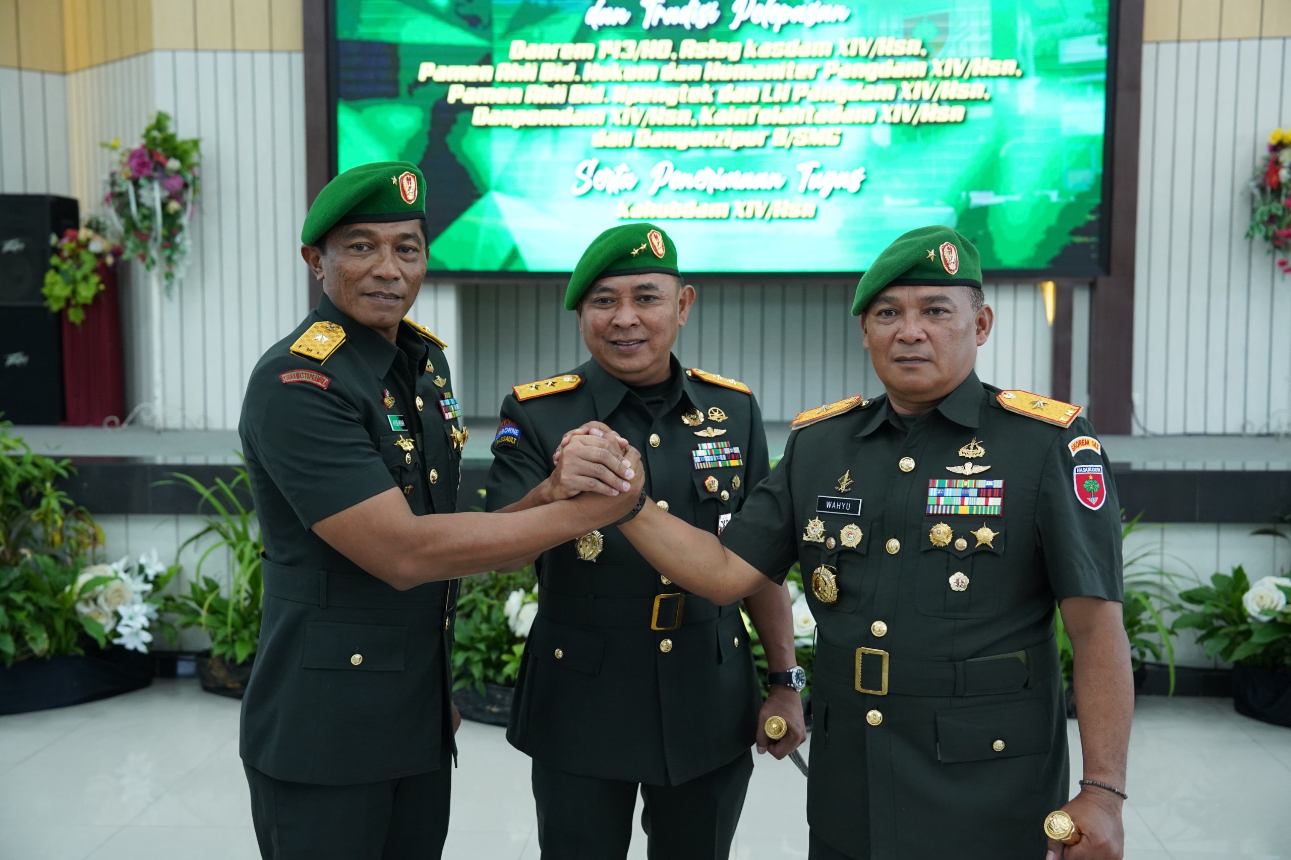 Pangdam XIV/Hsn Memimpin Sertijab Delapan Pejabat Kodam XIV/Hsn