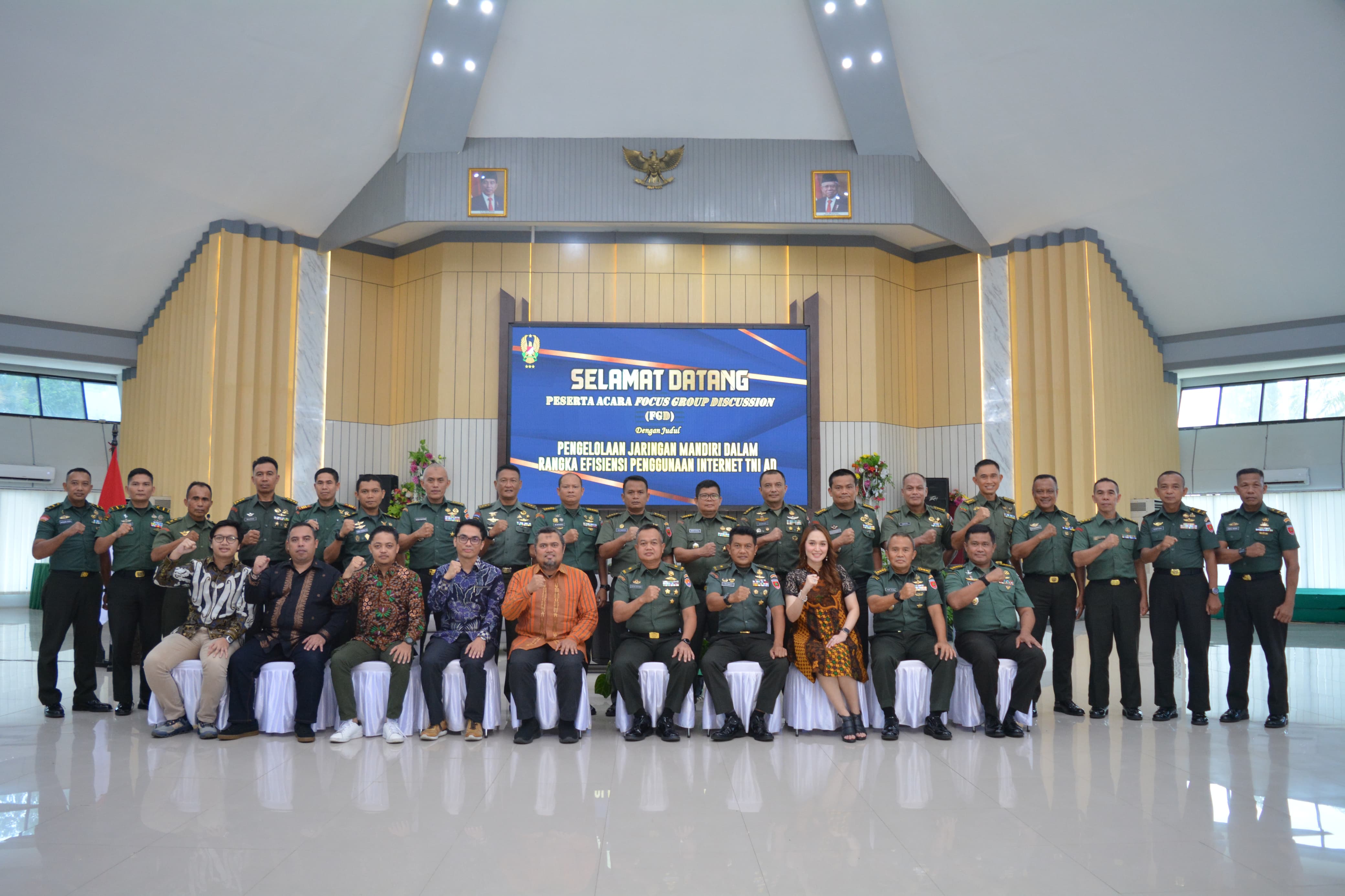 Kasdam XIV/Hsn Mewakili Pangdam, mengikuti FGD Tentang Pengelolaan Jaringan Mandiri Dalam Rangka Efisiensi Penggunaan Internet TNI AD