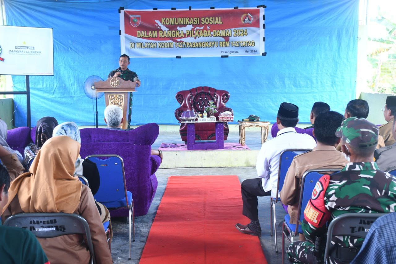 Jelang Pilkada, Danrem 142/Tatag Laksanakan Komunikasi Sosial Dalam Rangka Pilkada Damai 2024