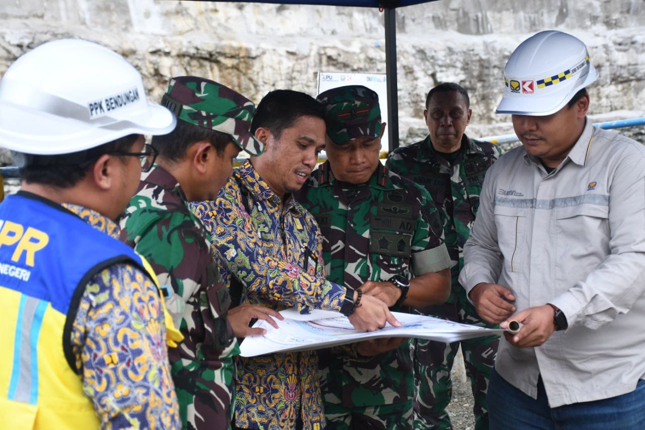 Tinjau Lokasi Pembangunan Bendungan Budong – Budong, Danrem 142/Tatag Harapkan Selesai Tepat Waktu
