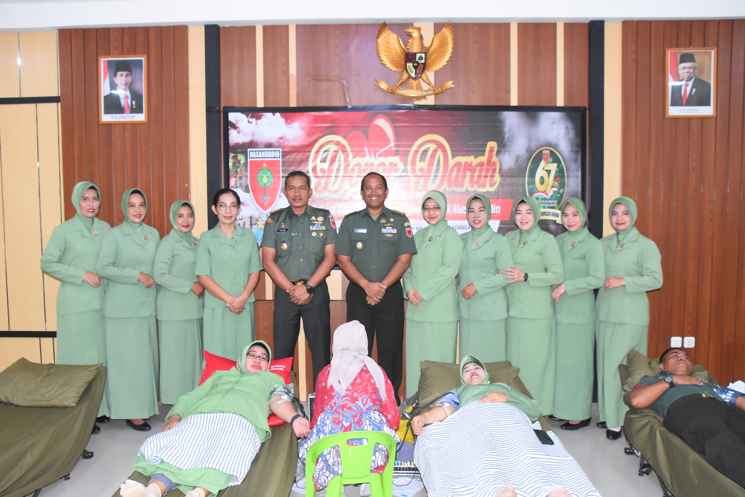 Korem 141/Toddopuli Gelar Donor Darah Sambut HUT Ke-67 Kodam XIV/Hasanuddin