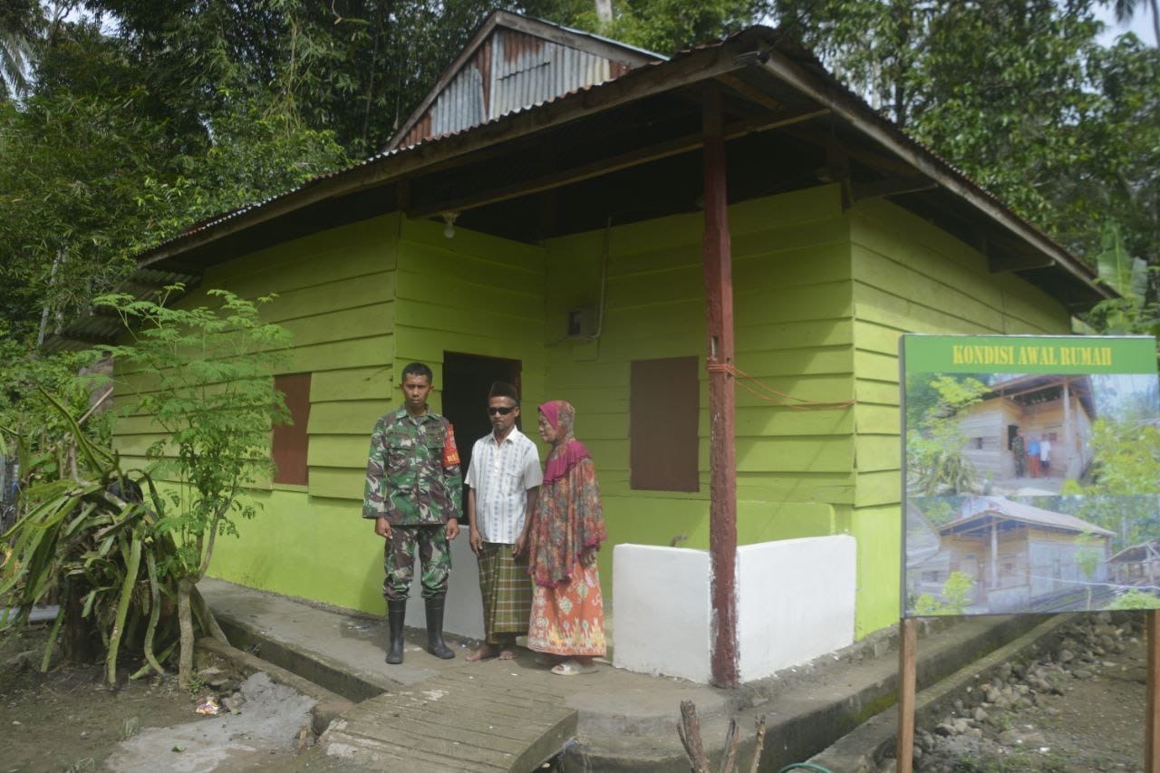 Kemanunggalan TNI Dengan Rakyat Dalam TMMD Ke-120 Hasilkan Rumah Layak Huni Bagi Tunanetra