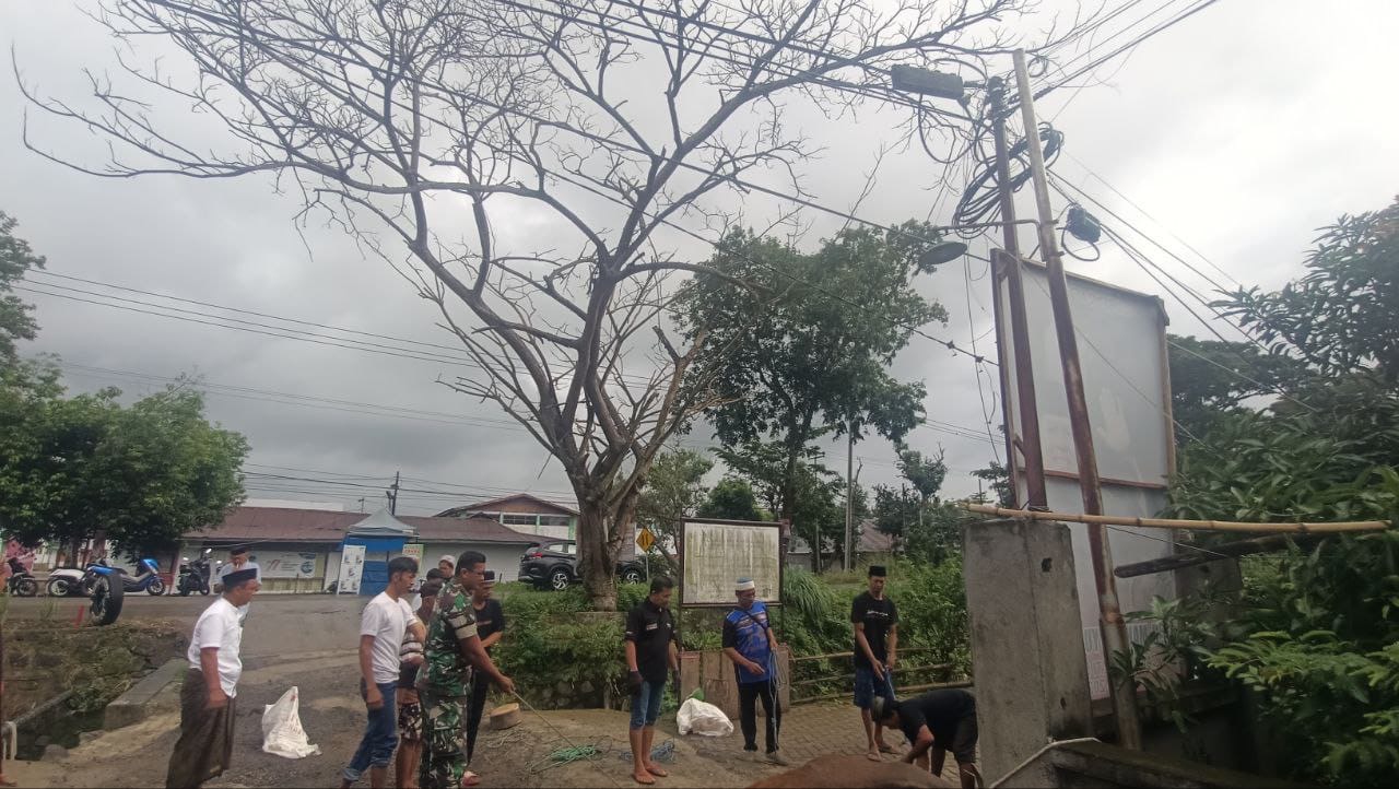 Babinsa Koramil 1420-03/Marittengae Hadir Monitoring Penyembelihan Hewan Qurban di Wilayah Binaan