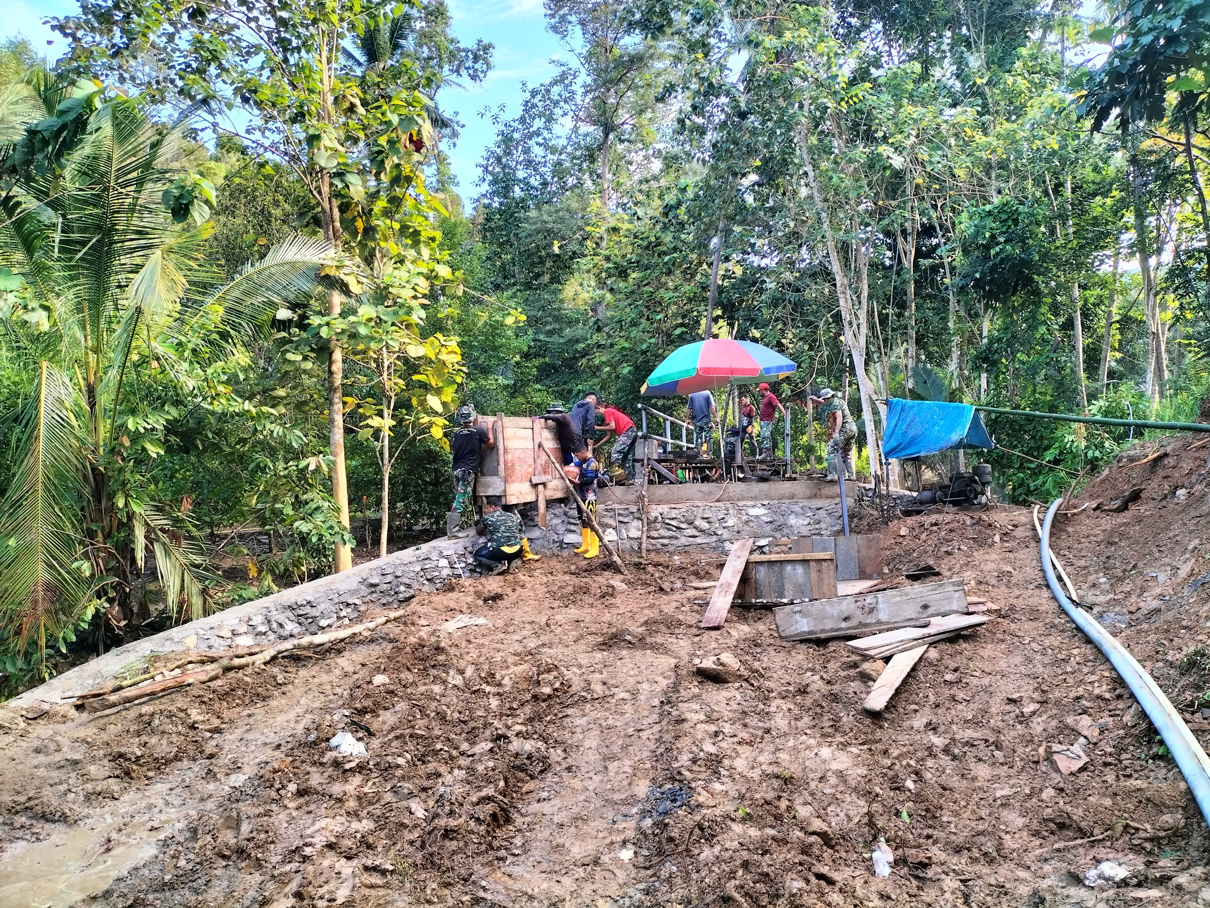 Satgas TMMD Ke-120 Kolaka Kejar Pembangunan Jembatan