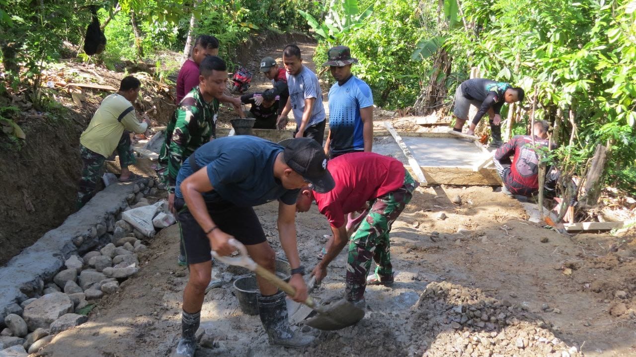 Kerja sama Satgas TMMD Ke-120 Dengan Masyarakat, 8 Unit Plat Duiker Selesai Lebih Cepat