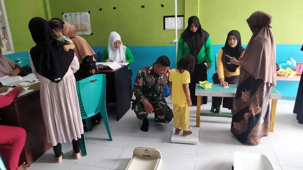 Upaya Intervensi Stunting Di Wilayah Binaanya Babinsa Pendampingan Pelayanan Kesehatan Posyandu