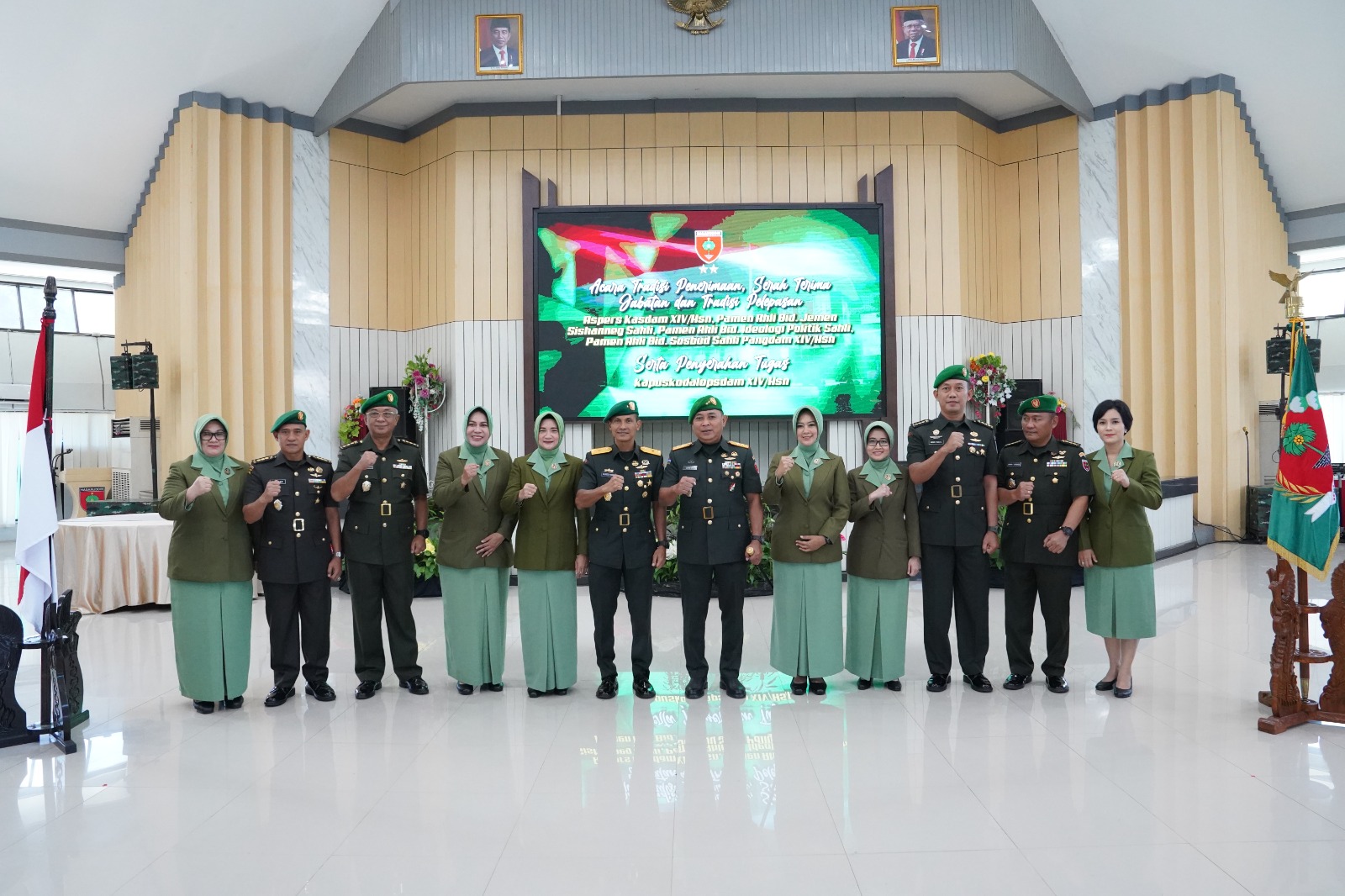 Pangdam XIV/Hsn Memimpin Sertijab Lima Pejabat Kodam XIV/Hsn