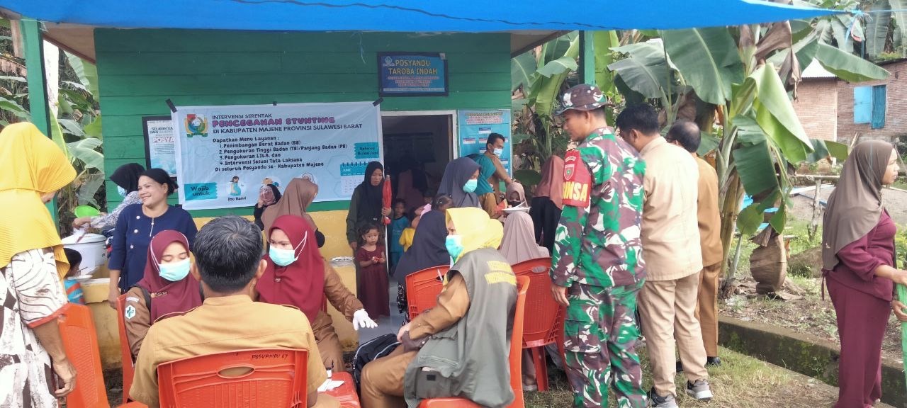 Pendampingan Posyandu, Upaya Terintegrasi Babinsa Koramil Malunda Dalam Pencegahan Stunting Di Wilayah Binaan