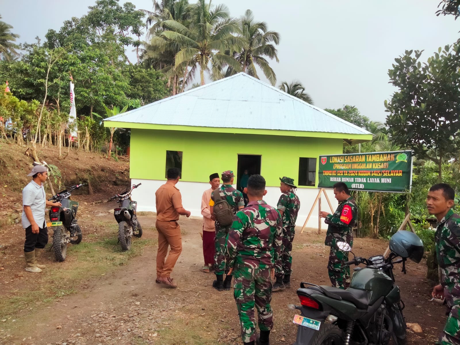 Selesai Lebih Cepat, Pembangunan RTLH TMMD Ke-120 Kodim Selayar Capai Progres 100%