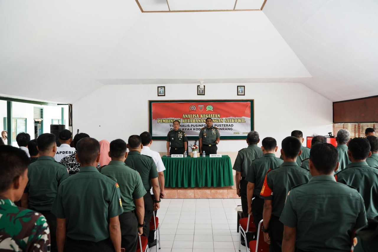 Tim Analister Pusterad Binhan Pangan Kunjungi Kodim 1404/Pinrang