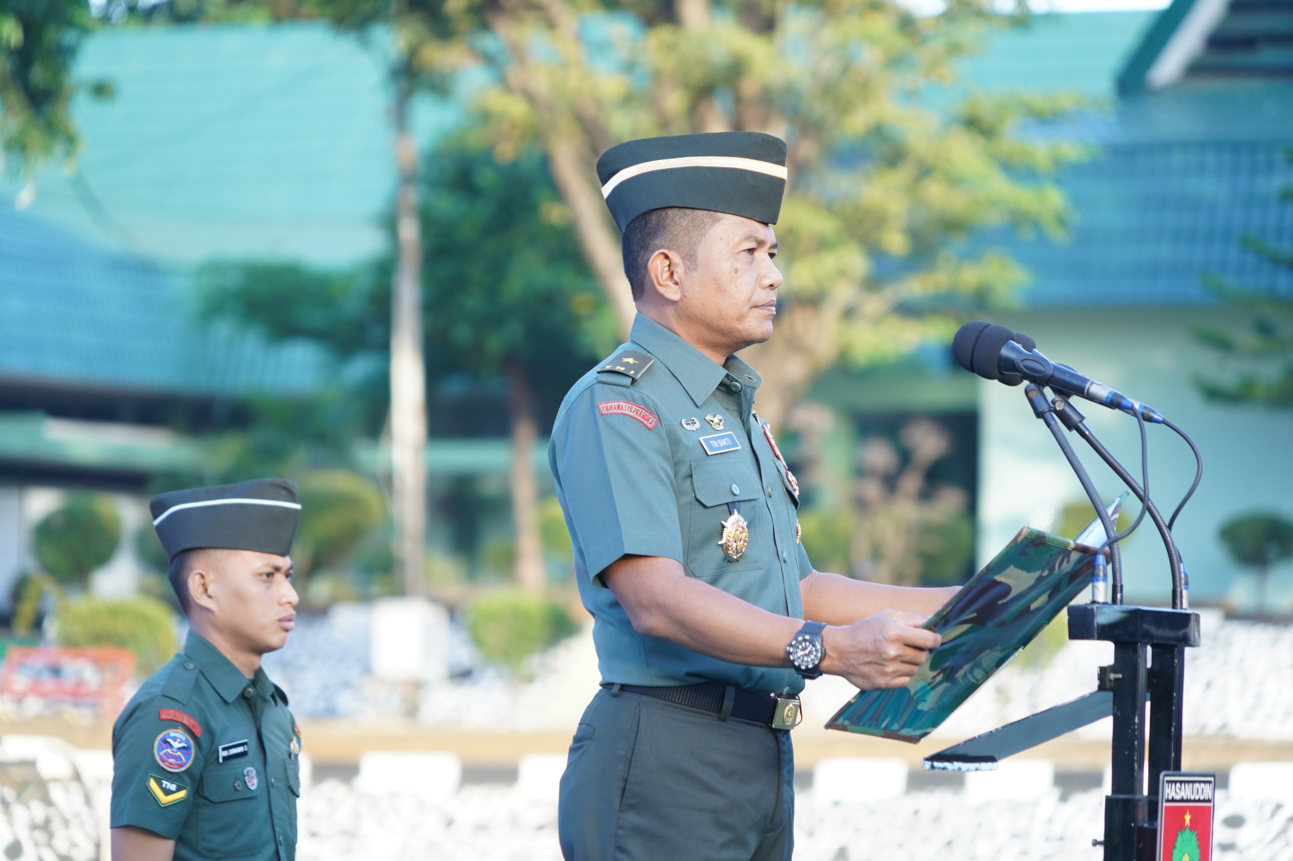 Pimpin Upacara 17-an Bulan Juni 2024, Kapoksahli Bacakan Amanat Pangdam XIV/Hsn